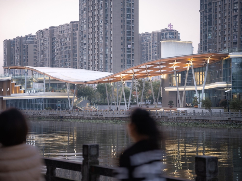 The Canopy Pavilion by the Canal | AESEU Architectural Technology and Art studio