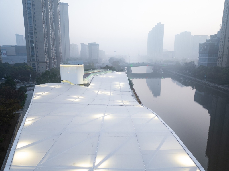 The Canopy Pavilion by the Canal | AESEU Architectural Technology and Art studio