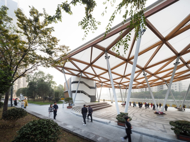 The Canopy Pavilion by the Canal | AESEU Architectural Technology and Art studio