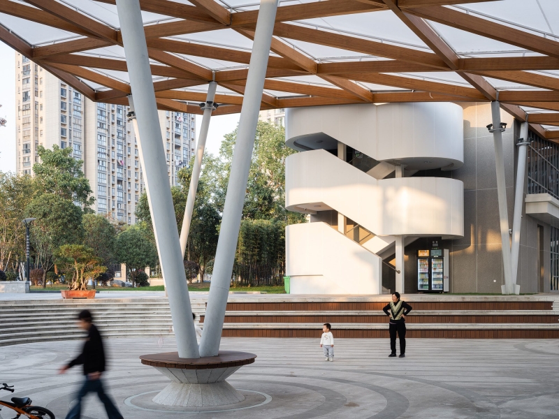 The Canopy Pavilion by the Canal | AESEU Architectural Technology and Art studio