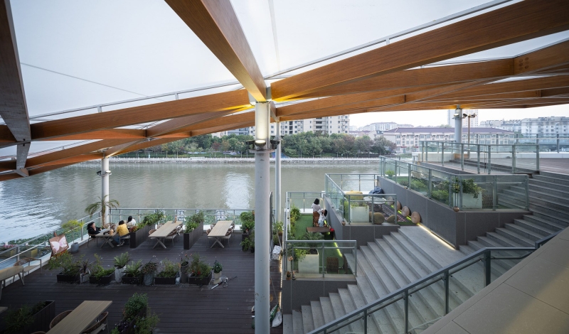 The Canopy Pavilion by the Canal | AESEU Architectural Technology and Art studio