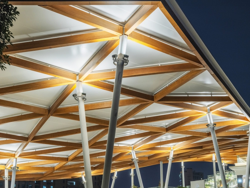 The Canopy Pavilion by the Canal | AESEU Architectural Technology and Art studio