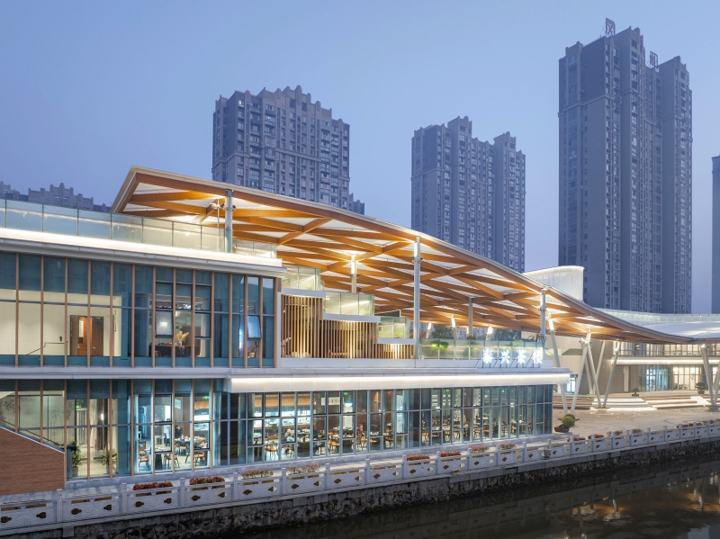 The Canopy Pavilion by the Canal | AESEU Architectural Technology and Art studio