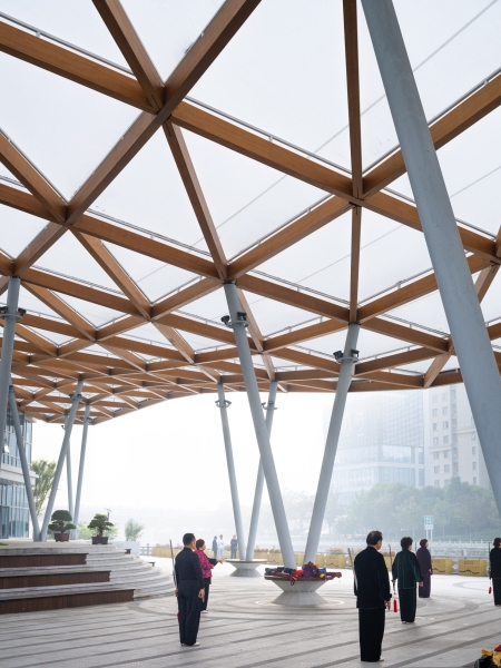 The Canopy Pavilion by the Canal | AESEU Architectural Technology and Art studio