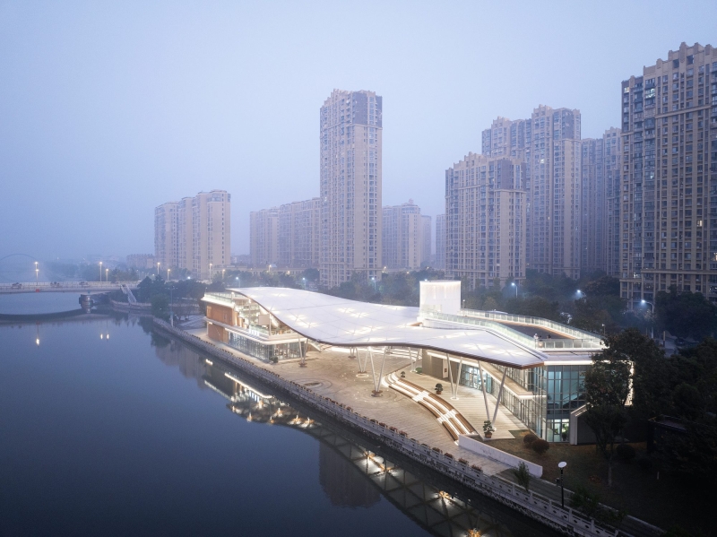 The Canopy Pavilion by the Canal | AESEU Architectural Technology and Art studio