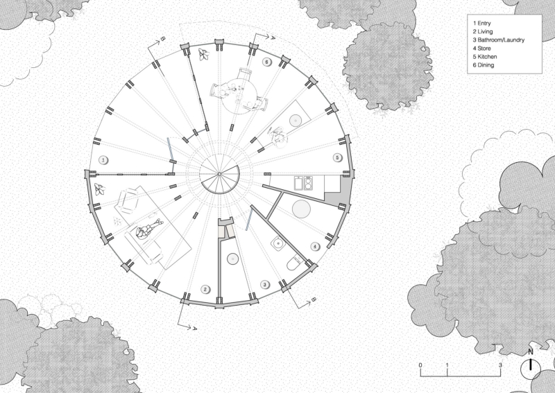 The Compact Circular Beach House Designed for Slow Living by the Sea