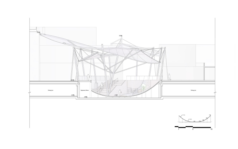 The Floating Courtyard &ndash; Underground Entrance Plaza Renovation | Deep Origin Lab