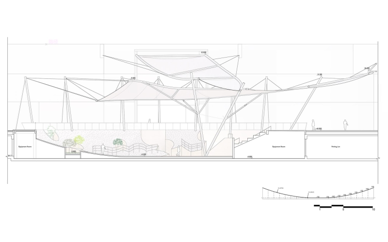 The Floating Courtyard &ndash; Underground Entrance Plaza Renovation | Deep Origin Lab