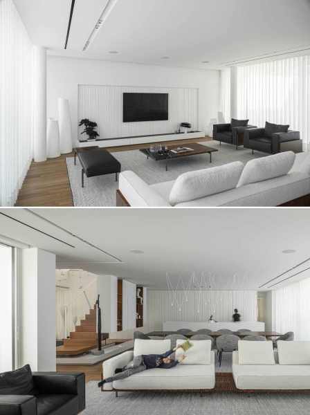 The Modern Home Where Concrete Stripes Shape Both the Exterior and Interior