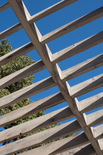 The Pool House That Uses Old Vineyard Stakes to Create Privacy and Views