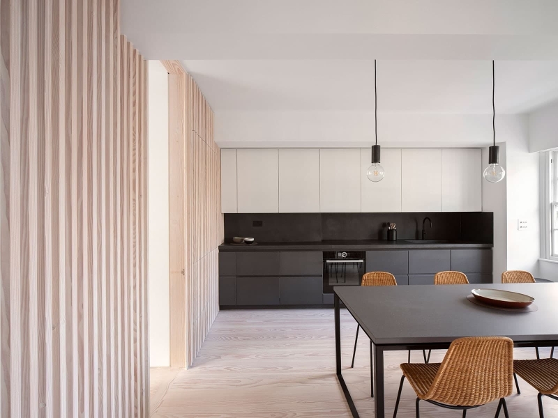 The Wood Slat Wall that Changed Everything inside this London Apartment