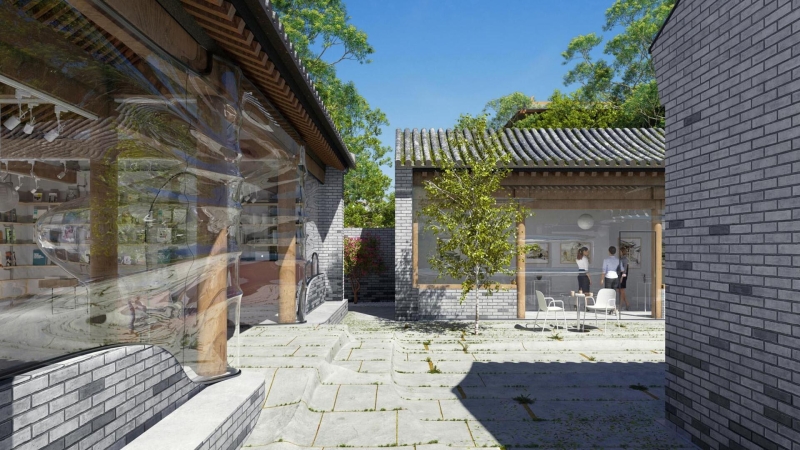 A Historic Hutong Reinvented With Glass That Warps Light and Space