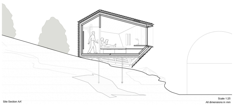 This Faceted Cabin Was Designed as a Response to Fire and Landscape